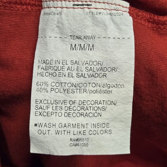 3 Under Armour T Shirt Men's Medium UA Collegiate Branded Red/ 2 V Neck Gym Gray - Picture 4 of 16